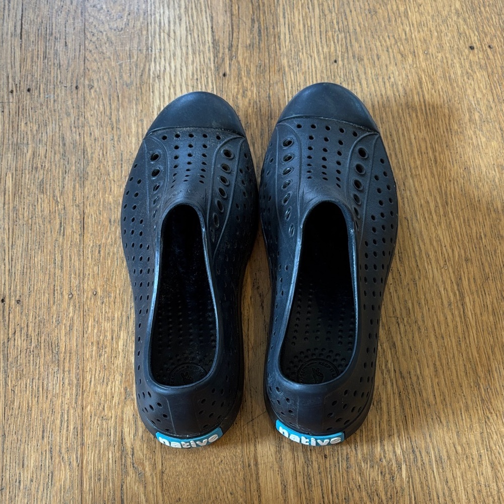 Native Black Perforated Slip-Ons